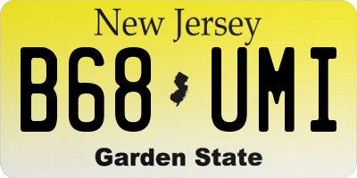 NJ license plate B68UMI