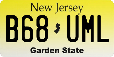 NJ license plate B68UML
