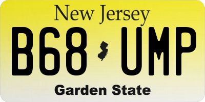 NJ license plate B68UMP