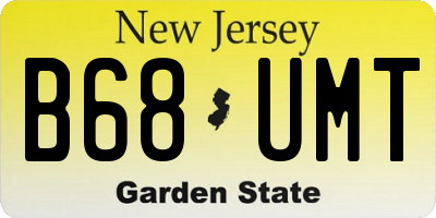 NJ license plate B68UMT