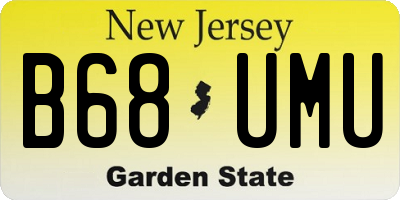 NJ license plate B68UMU