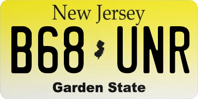 NJ license plate B68UNR