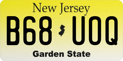 NJ license plate B68UOQ