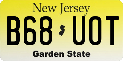 NJ license plate B68UOT