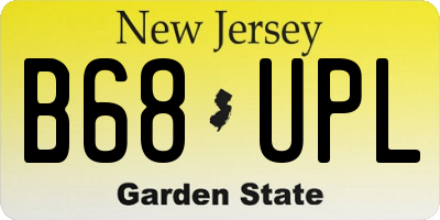 NJ license plate B68UPL