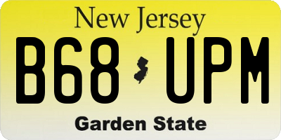 NJ license plate B68UPM