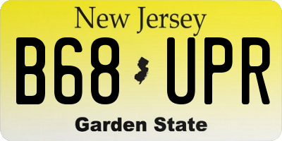 NJ license plate B68UPR