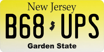 NJ license plate B68UPS