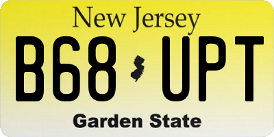 NJ license plate B68UPT