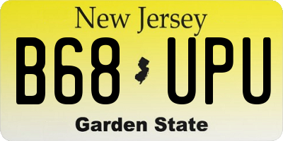 NJ license plate B68UPU