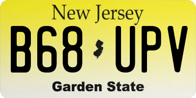 NJ license plate B68UPV