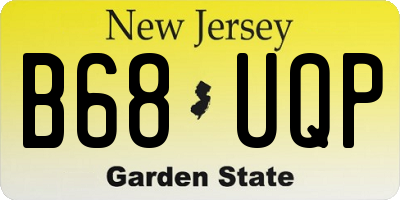 NJ license plate B68UQP