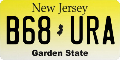 NJ license plate B68URA