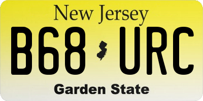 NJ license plate B68URC