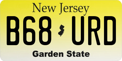 NJ license plate B68URD