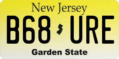 NJ license plate B68URE