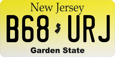 NJ license plate B68URJ