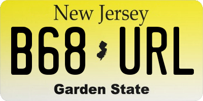 NJ license plate B68URL