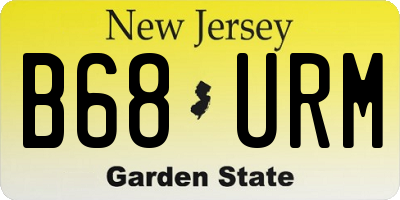 NJ license plate B68URM