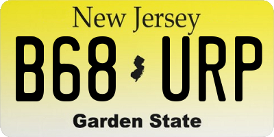 NJ license plate B68URP