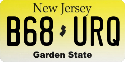 NJ license plate B68URQ