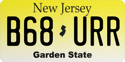 NJ license plate B68URR