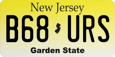 NJ license plate B68URS