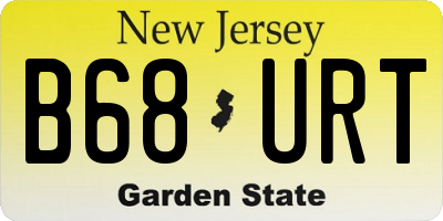 NJ license plate B68URT