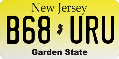 NJ license plate B68URU