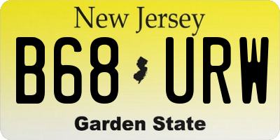 NJ license plate B68URW