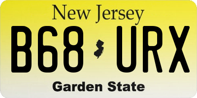 NJ license plate B68URX