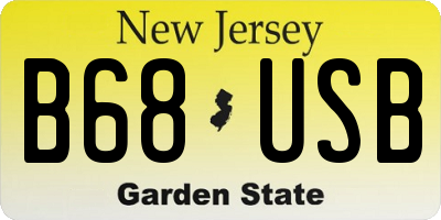 NJ license plate B68USB