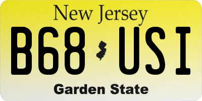 NJ license plate B68USI