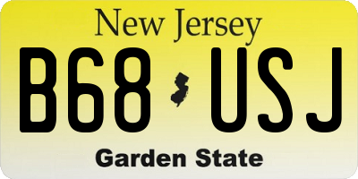 NJ license plate B68USJ