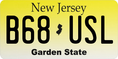 NJ license plate B68USL