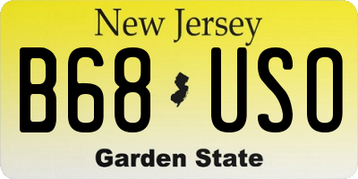 NJ license plate B68USO