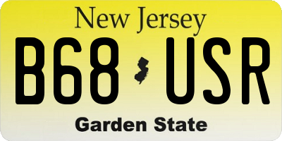 NJ license plate B68USR