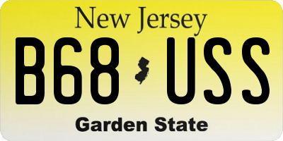 NJ license plate B68USS