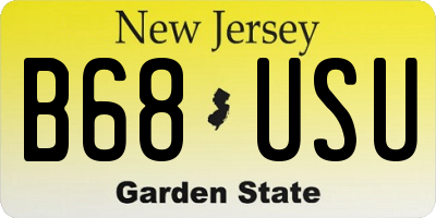 NJ license plate B68USU