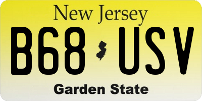 NJ license plate B68USV