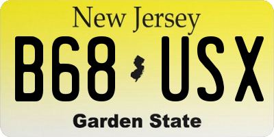 NJ license plate B68USX