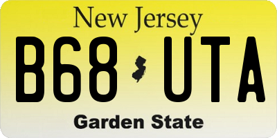 NJ license plate B68UTA