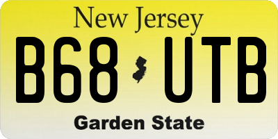 NJ license plate B68UTB