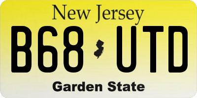 NJ license plate B68UTD