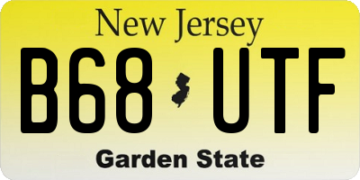 NJ license plate B68UTF