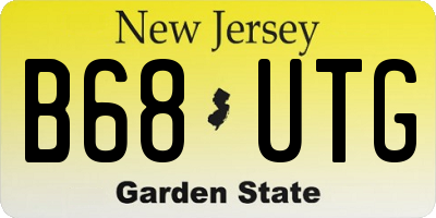 NJ license plate B68UTG