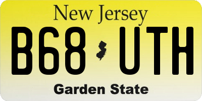 NJ license plate B68UTH