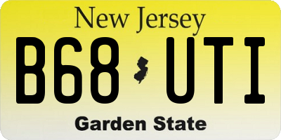 NJ license plate B68UTI