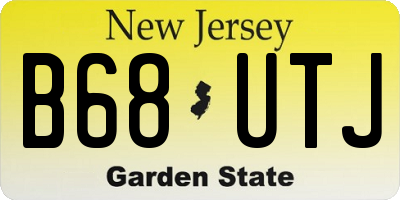 NJ license plate B68UTJ