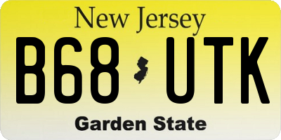 NJ license plate B68UTK